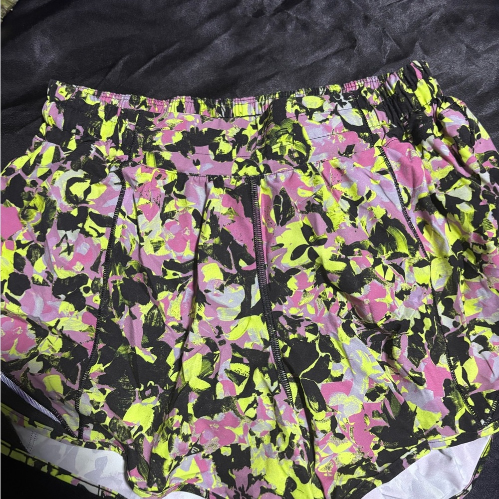 Floral Patterned Athletic Shorts